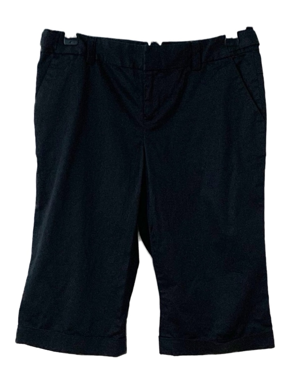 Banana Republic Factory Classic Stretch Bermuda Shorts Cuffed Hem Summer Black⬛️